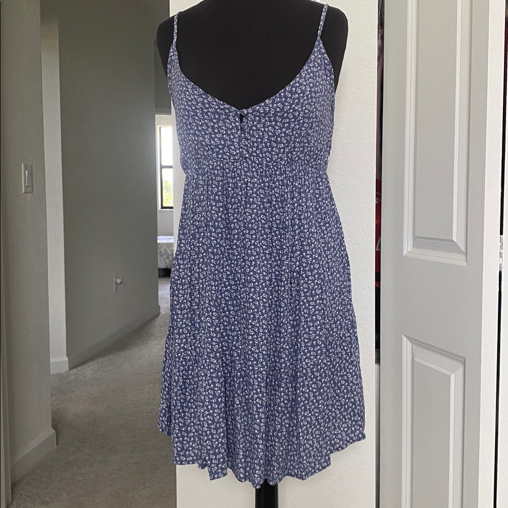 Floral Blue Spaghetti Strap Dress NWT
